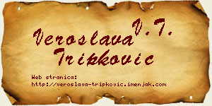 Veroslava Tripković vizit kartica